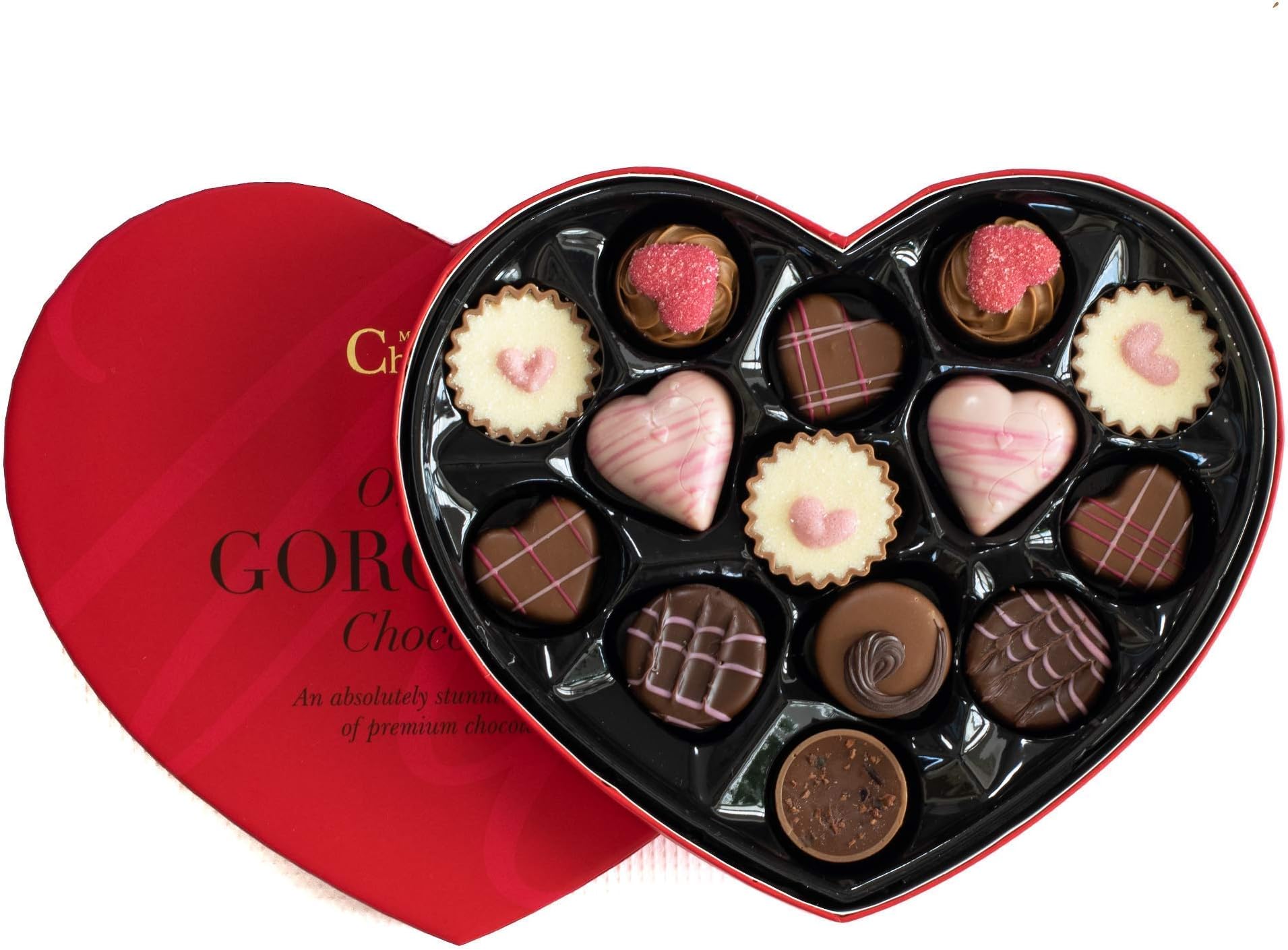 Martin’s Chocolatier Oh Hello Gorgeous Heart-Shaped Belgian Chocolate Gift - 14 Handmade Truffles Gift Box for Valentine’s Day, Anniversaries, 209g