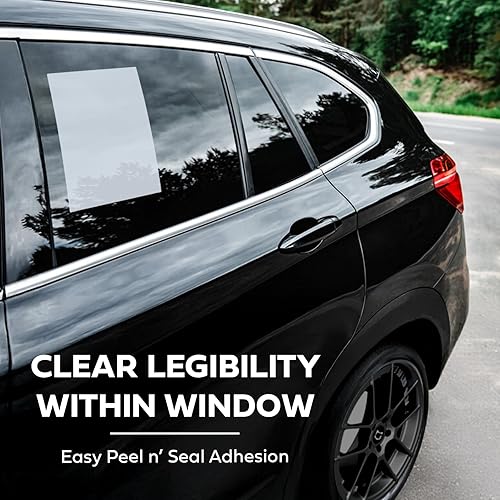 Miniatura 4 de Adhesivos interiores para ventana de automóvil y concesionarios, blanco en blanco, 8.5 x 11 pulgadas, (250 unidades de calcomanías) (adhesivo)