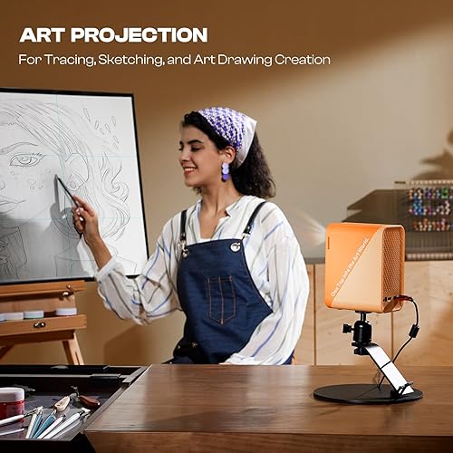 Miniatura 2 de Caydo Proyector de arte P1 con aplicación de dibujo exclusiva para artistas, enfoque automático portátil y proyector LED Keystone para dibujo y