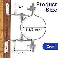 Vista 2 de 2 Pack 3 Inch Pipe Chimney Adjustable Wall Strap Pipe Bracket Clamp Pipe Strap