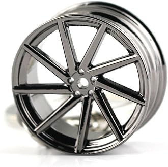 maycomCreative Hot Auto Part Model Wheel Rim Tyre Keychain Keyring Key Chain Ring Keyfob (Black)