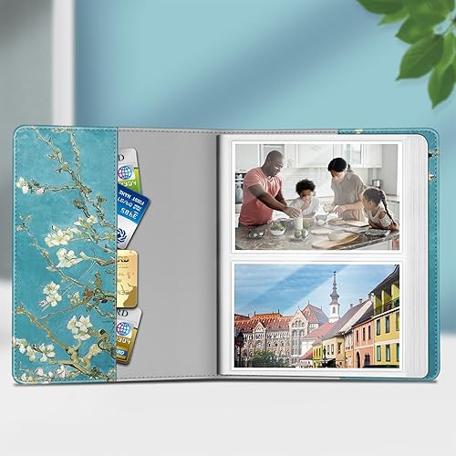 Miniatura 3 de Fintie Álbum de fotos para fotos de 4 x 6 pulgadas, 112 bolsillos, cubierta de cuero vegano, álbum de memoria para cumpleaños, aniversario familiar,