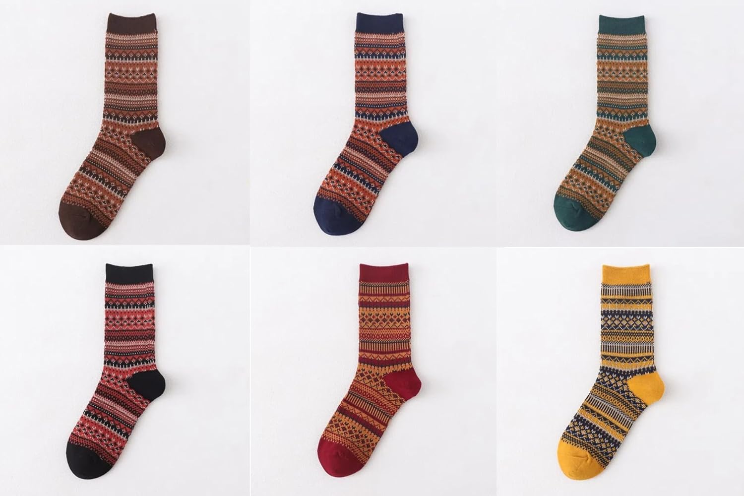 Argyle Socks Retro Diamond Crew Sock British Style Women Cotton Double-Needle Double-Layer High Ankle