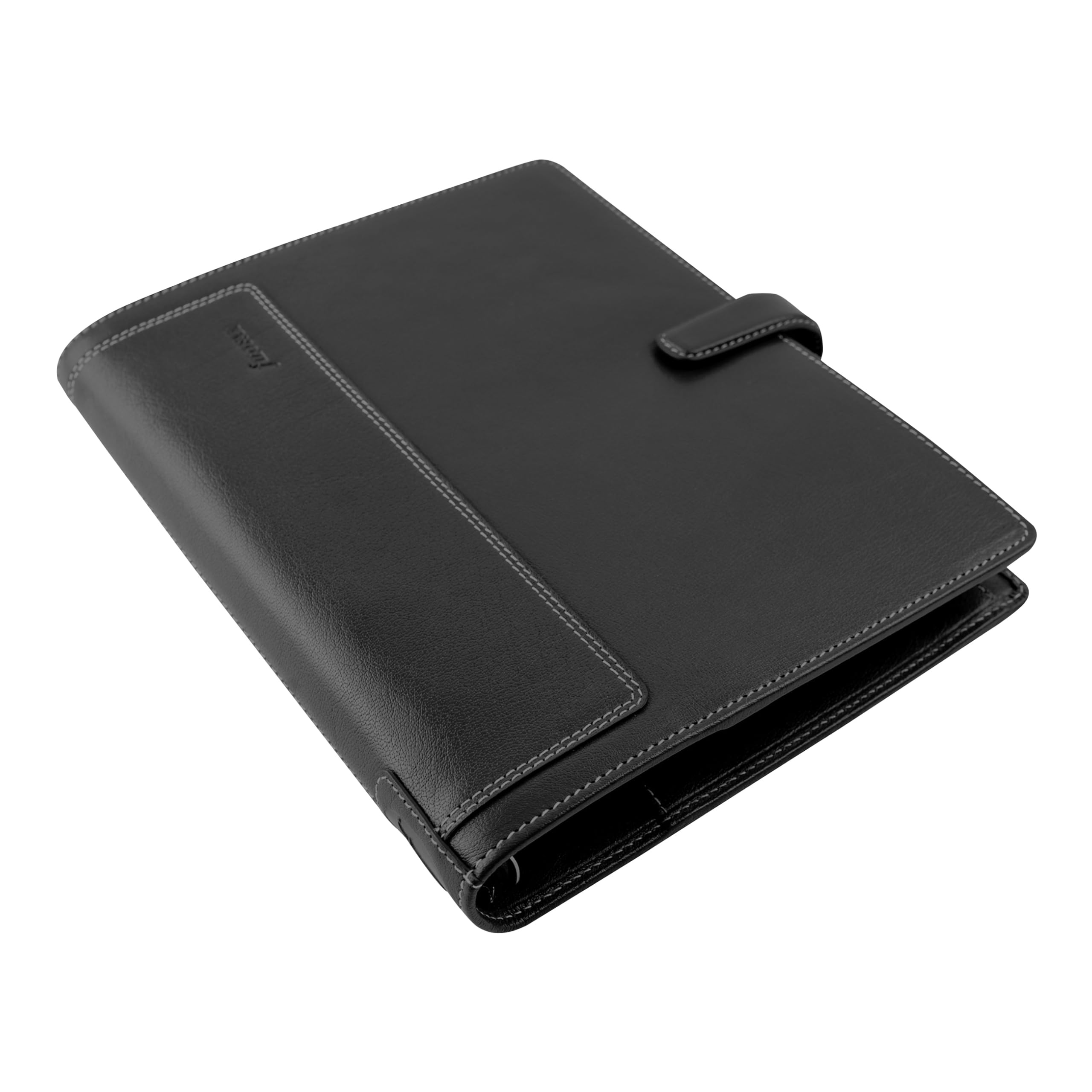Filofax Holborn C025118 - Organizer formato A5, in pelle di bufalo pieno fiore, con 6 anelli, visualizzazione settimanale, in cotone e crema, multilingue