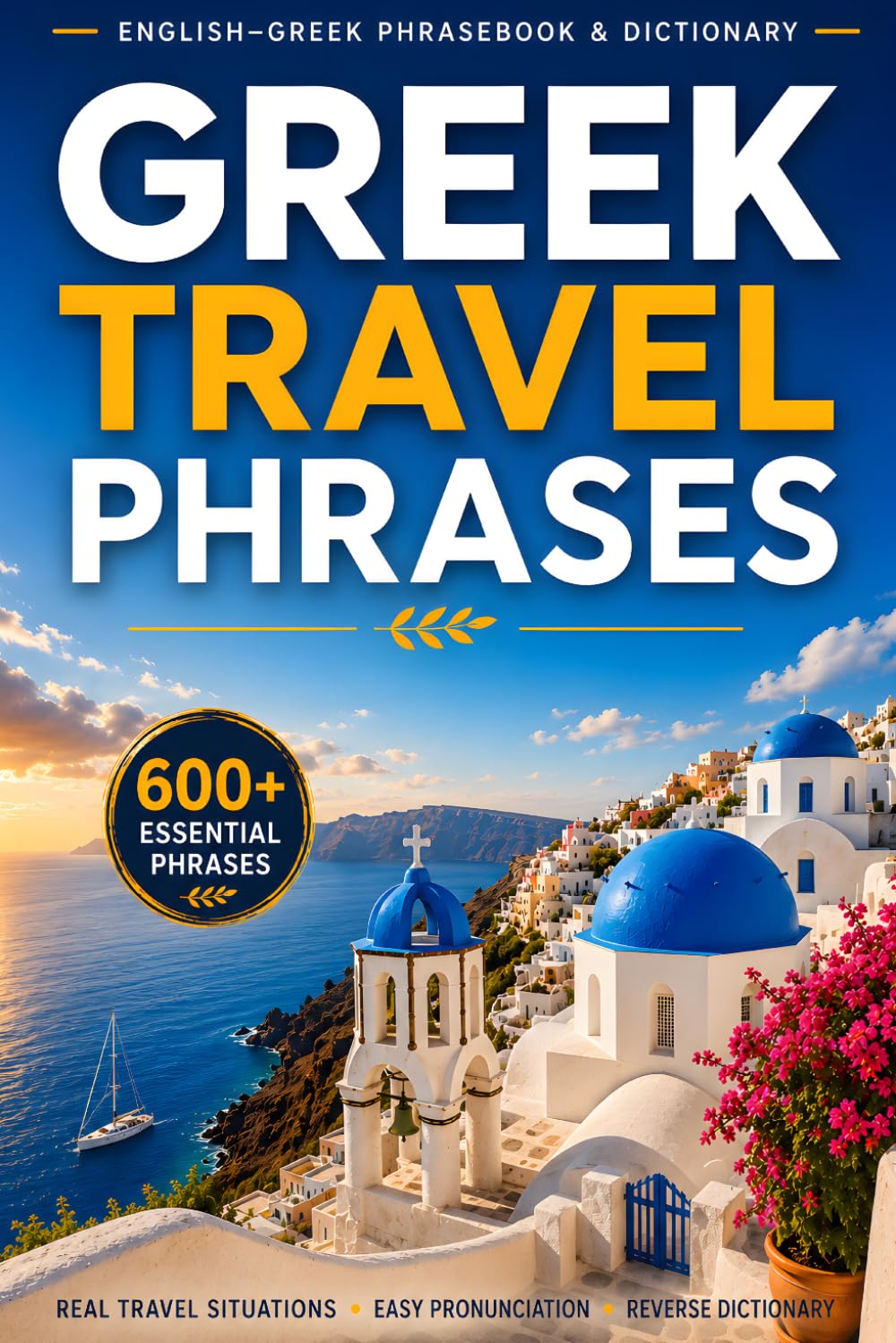 Greek Travel Phrases: English Greek Phrasebook: 600+ Essential Phrases with Reverse Dictionary, Organized by Real Travel Situations to Speak Greek and Navigate Confidently