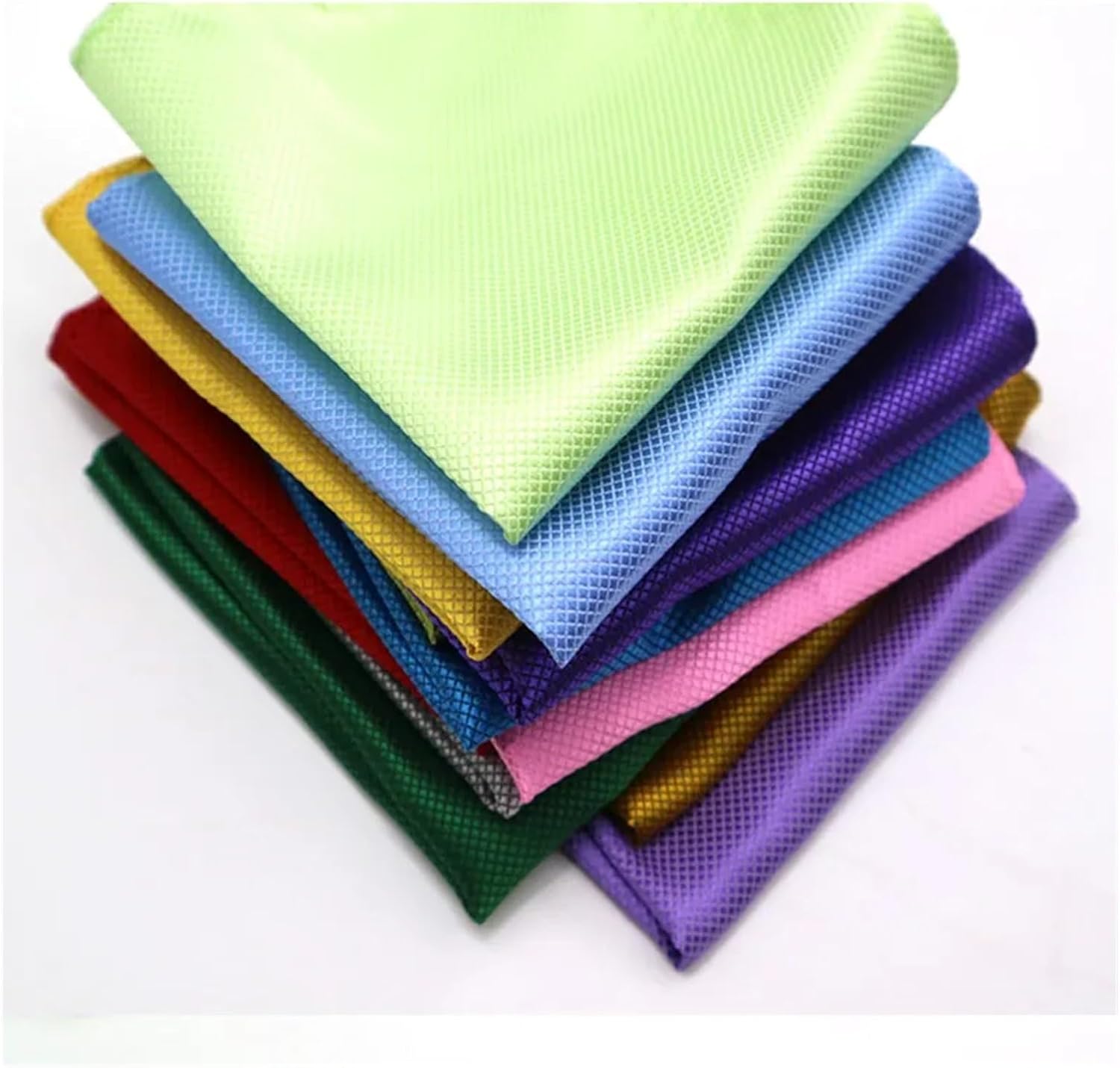 26Pcs/ lot Luxury Men's Handkerchief Solid Color Hankies Hanky Business Pocket Square Chest Towel(Color 1)