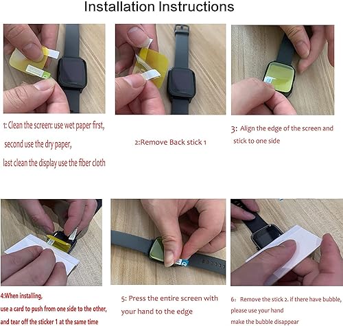 Miniatura 5 de Protector de pantalla compatible con iTouch Air 4 de 1.614 pulgadas, 6 unidades Película transparente de TPU de cobertura completa compatible con