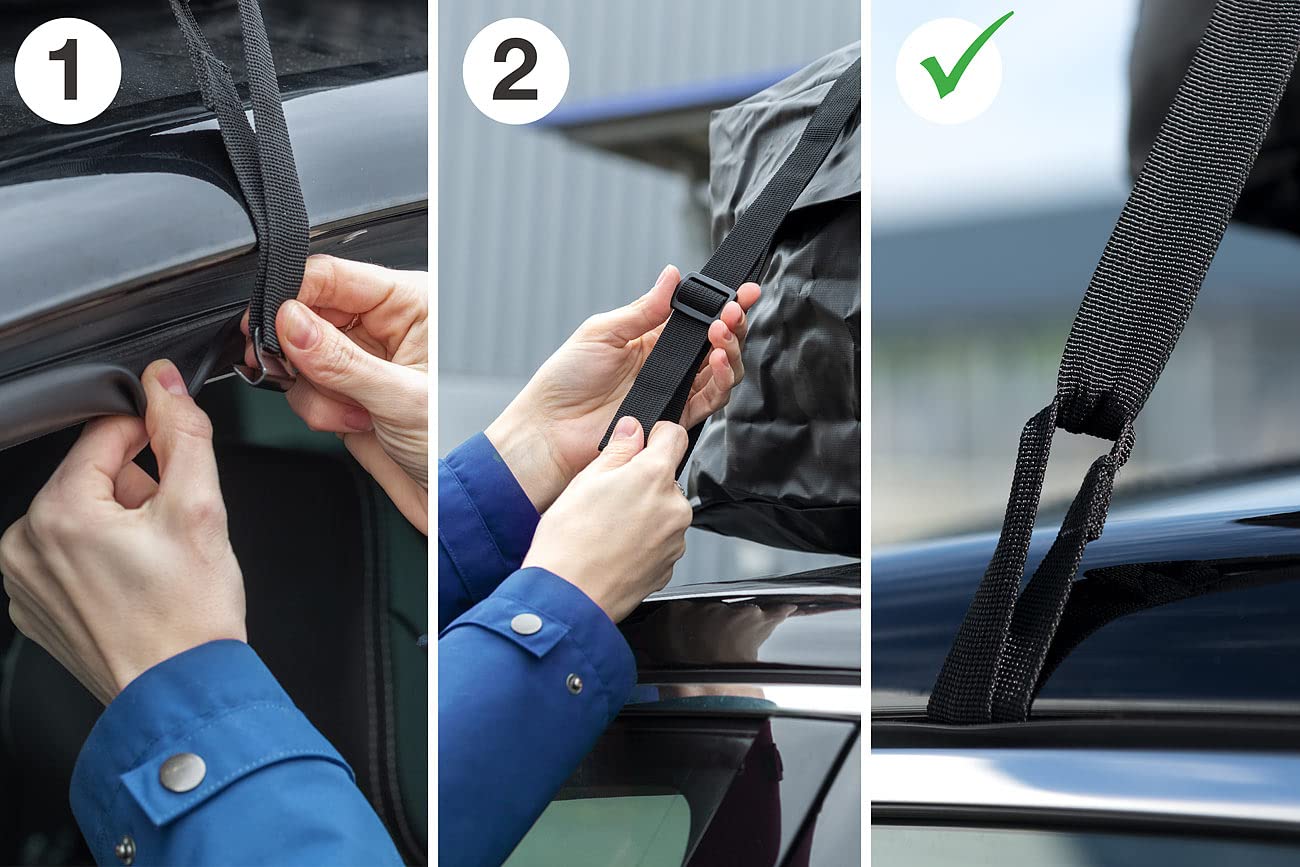 Lescars Borsa da tetto impermeabile 425 L in PVC resistente con tappetino antiscivolo