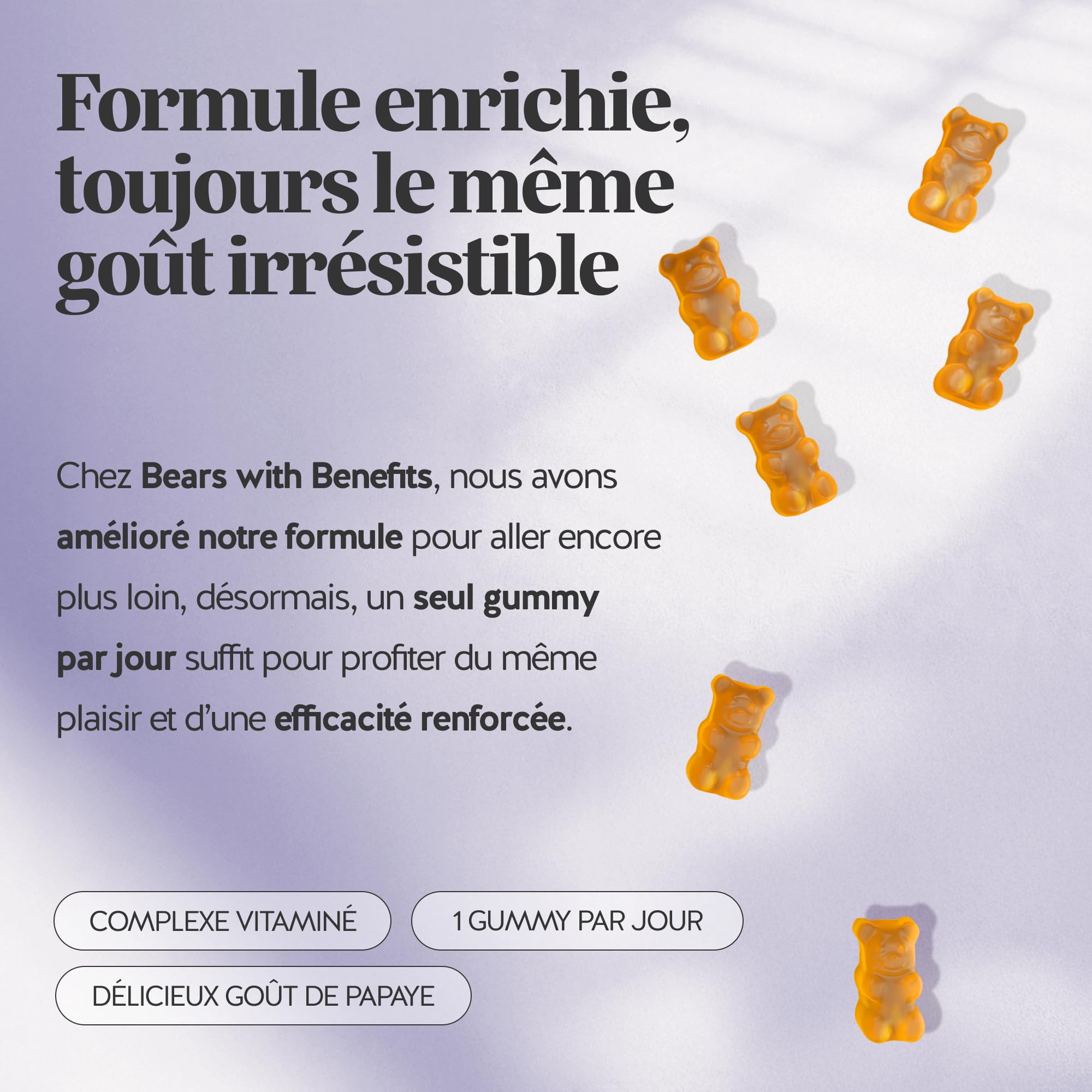Bears with Benefits - Gummies Multivitamines Femme - 90 unités