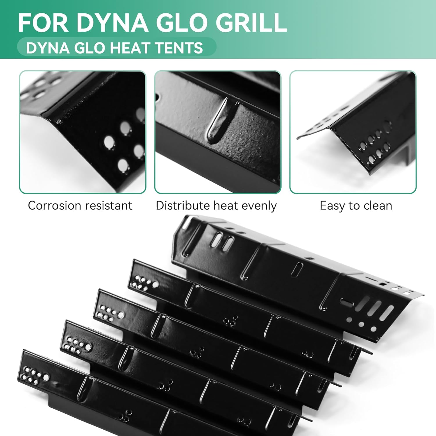 DGH474CRP Heat Plate Grill Replacement Parts for Dyna-Glo 5 Burner DGH474CRP, DGH485CRP, 4 Burner DGH450CRP, Heat Shield for Dyna-Glo 3 Burner DGH373CR Grill, 70-02-411 70-02-412 Heat Tent