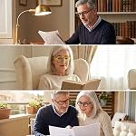 Eyekepper 4-pack Oversized Round Reading Glasses for Women Men Retro Readers
