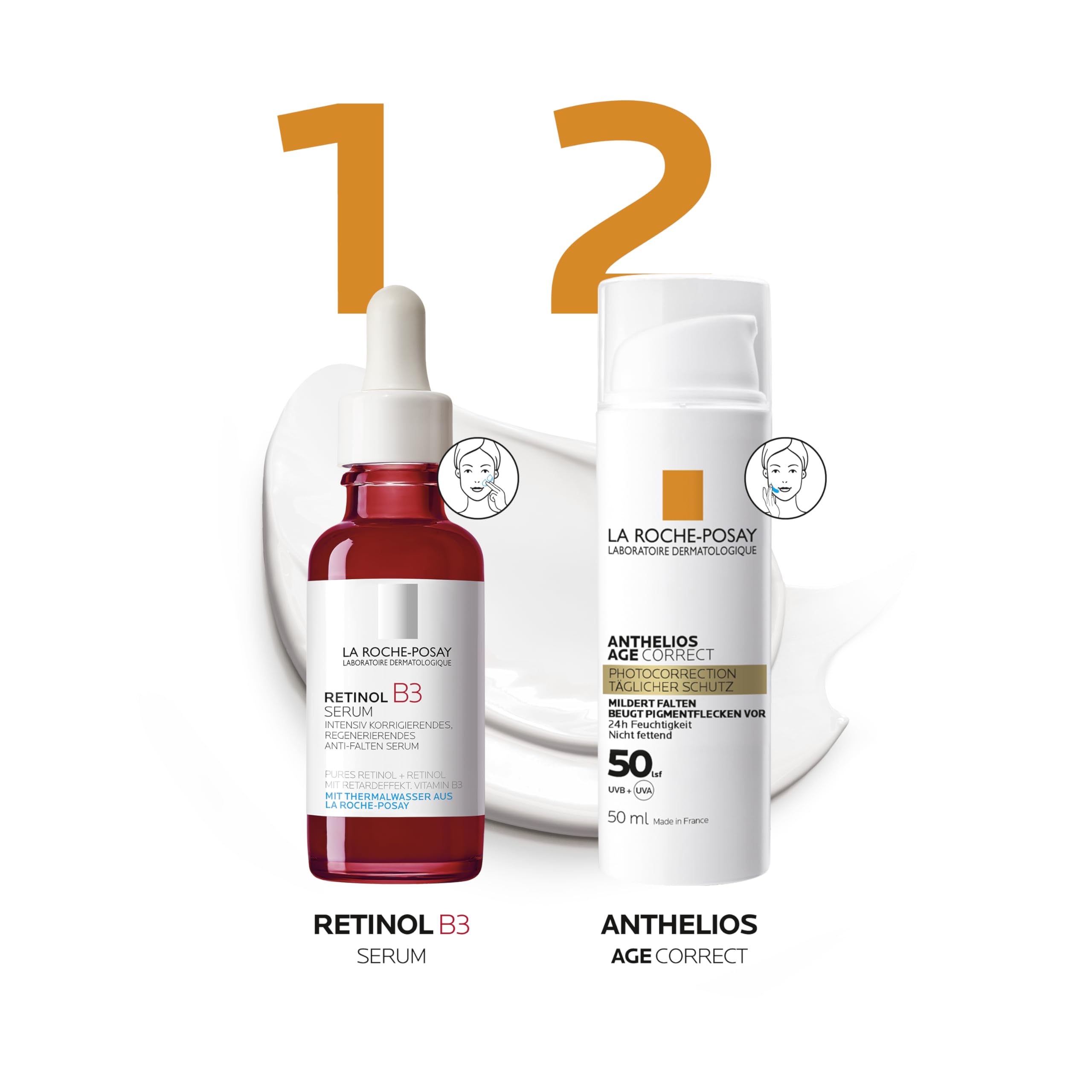 La Roche Posay Anthelios Age Correct, Feuchtigkeitsspendende Anti-Age Tagescreme mit LSF50 für re... Ansicht 6