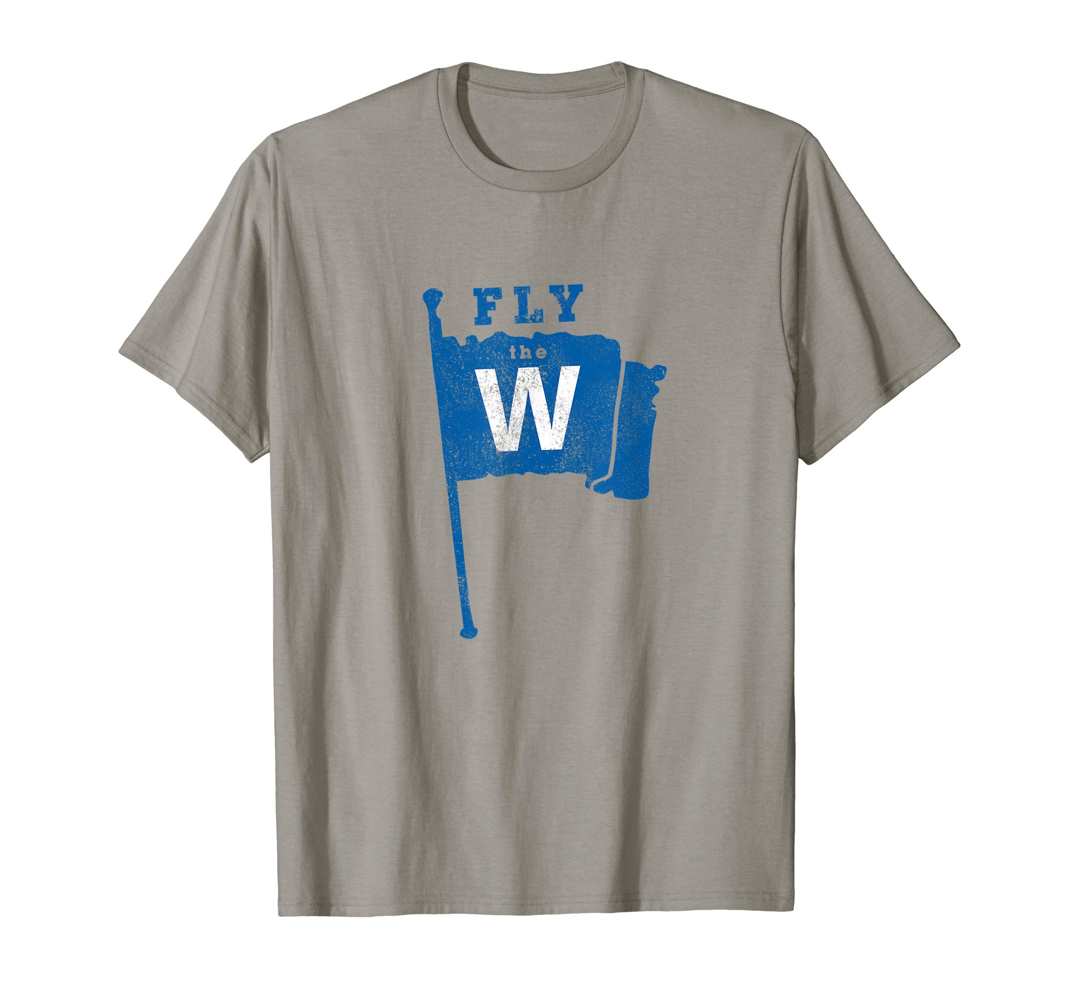 North Side - Deez TeesFly The W Chicago Baseball Winning Flag Distressed T-ShirtOEKO-TEX STANDARD 100