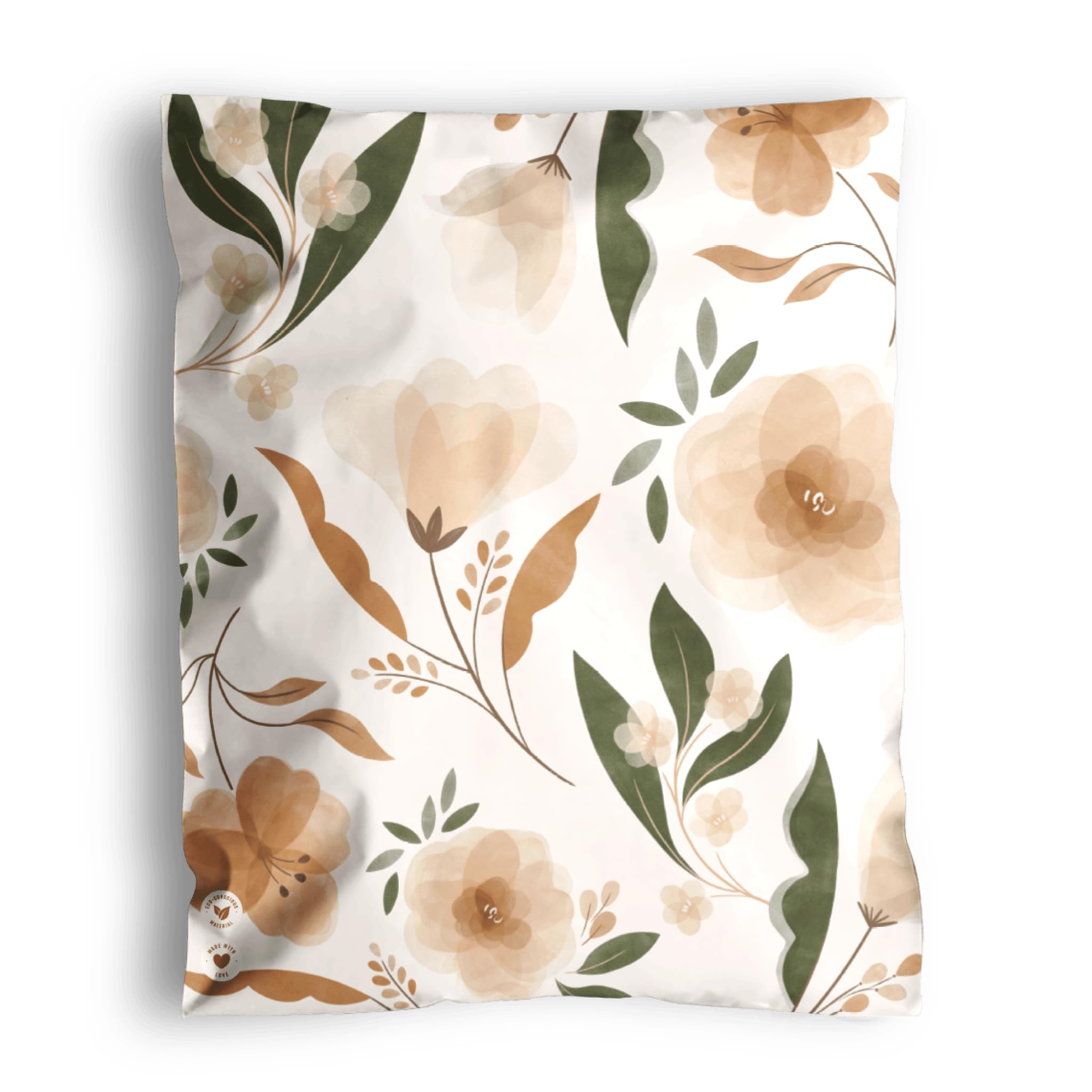 Poly Mailers 10x13-25 Pack Biodegradable Shipping Bags for Clothes - Impack Self-Seal Waterproof Thick Mailing Envelope for Accessories & Clothing - Camelia Bloom