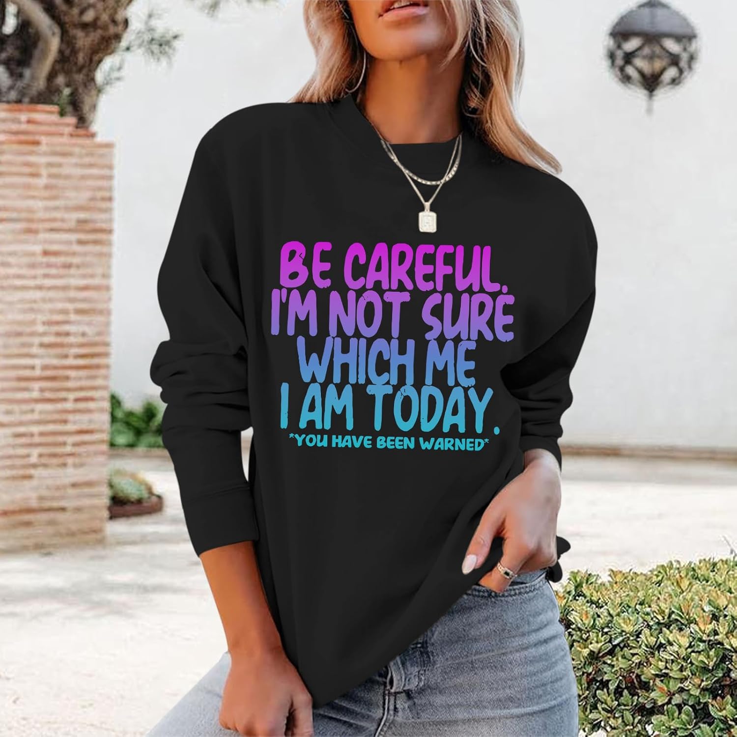 Funny Crewneck Sweatshirts for Women Adult Humor Sarcastic Letter Printer Sweatshirt Streetwear Long Sleeve Tops - Image 5