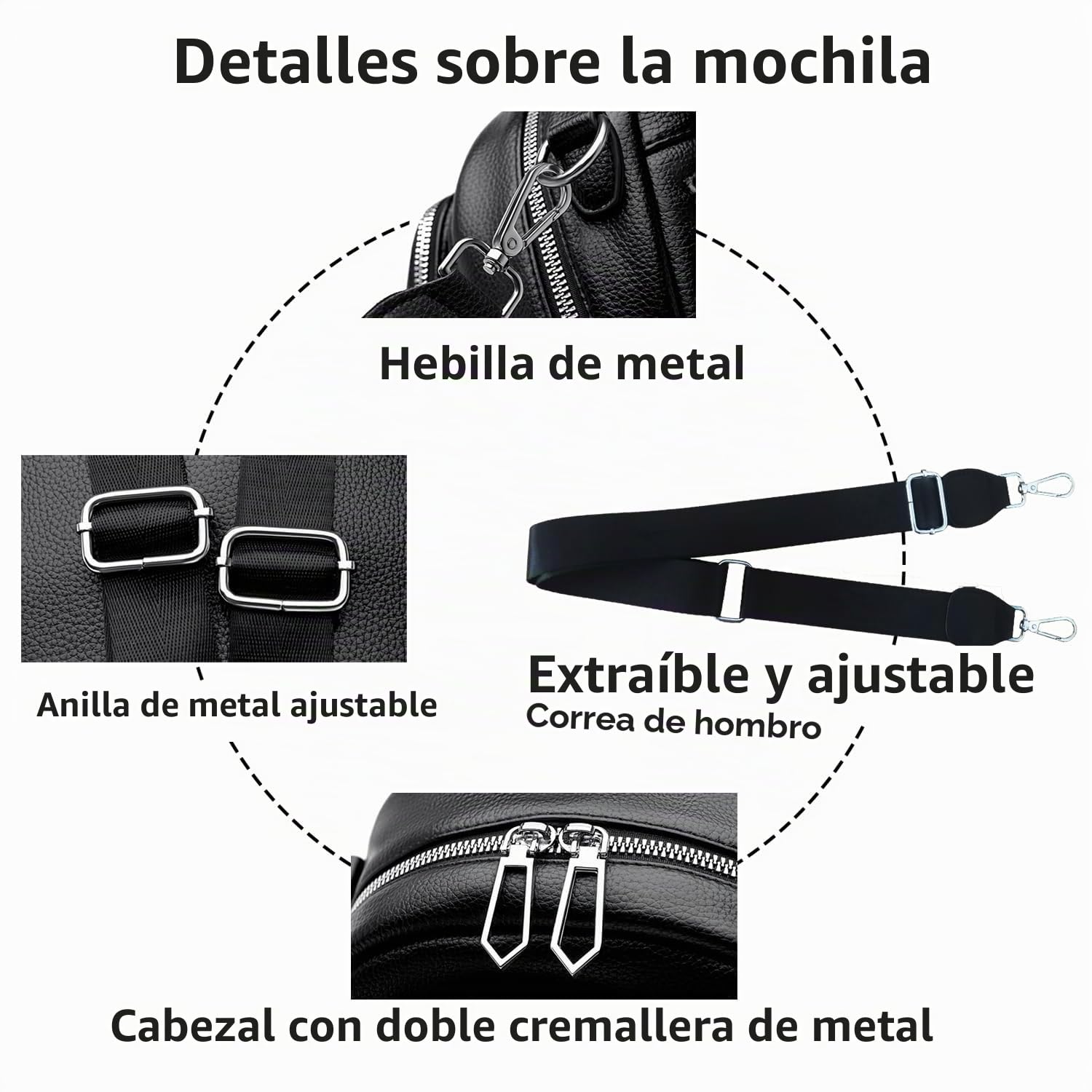 Mochila pequeña para mujer, mini mochilas de piel sintética para mujer, versátil, 3 en 1, bolso de mano de moda, mochilas de viaje