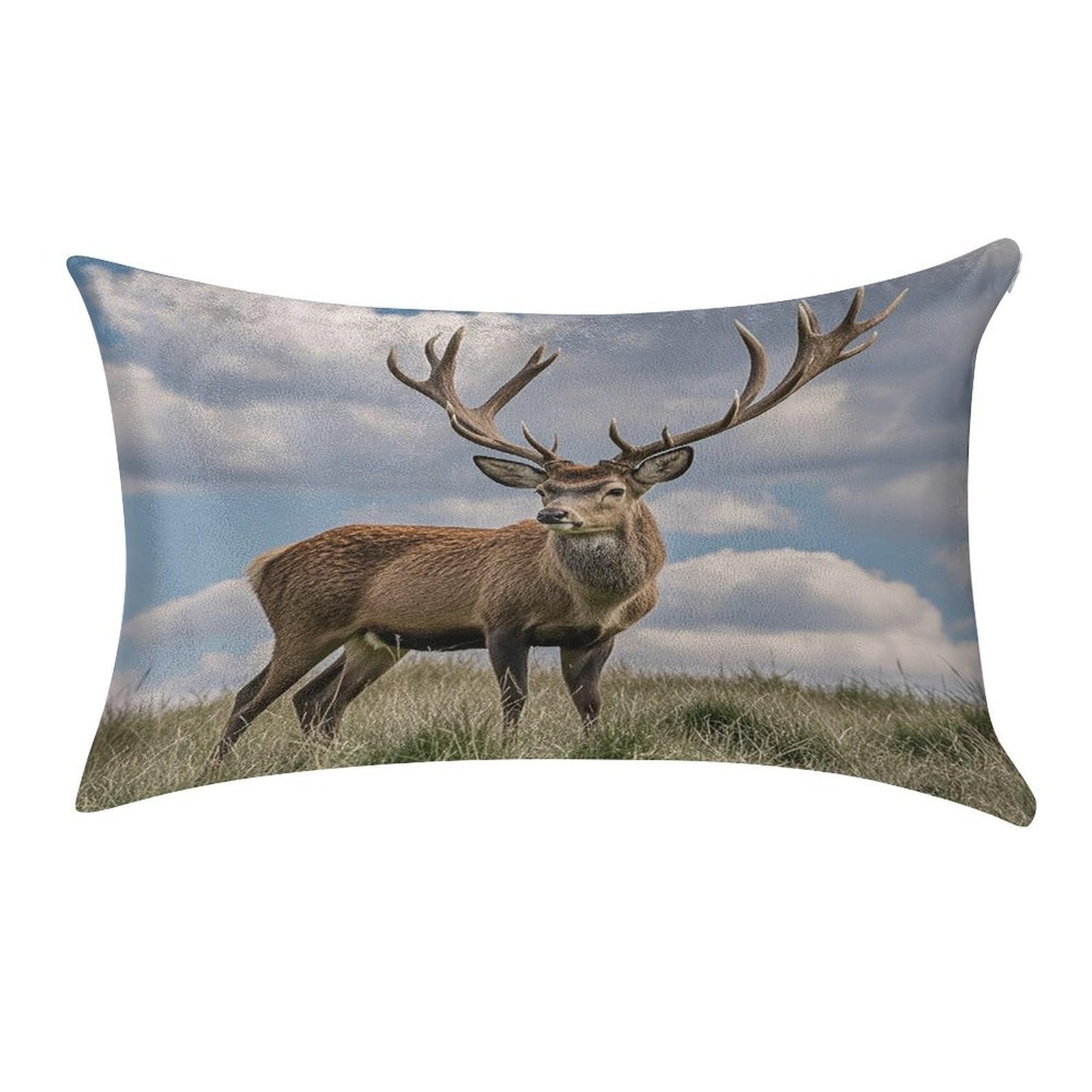 FekiLoot Elk Pillow Covers Luxury Velvet Oblong Pillowcases Rectangular Throw Pillows Case Decorative Velvet Cushion Covers Ultra Soft Lumbar Pillow Shells 12 X 20 in