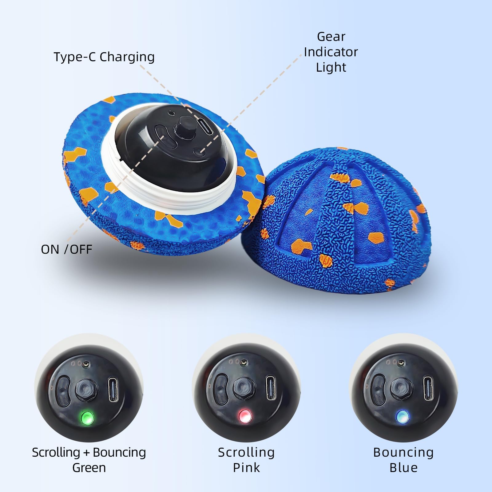 Interactive Dog Toys Ball, 3 Play Modes with Colorful Lights, Automatic Moving, Bouncing, E-TPU Material, Suitable for Large and Medium-Sized Dogs, Used for Boredom Relief and Daily Training - image 7