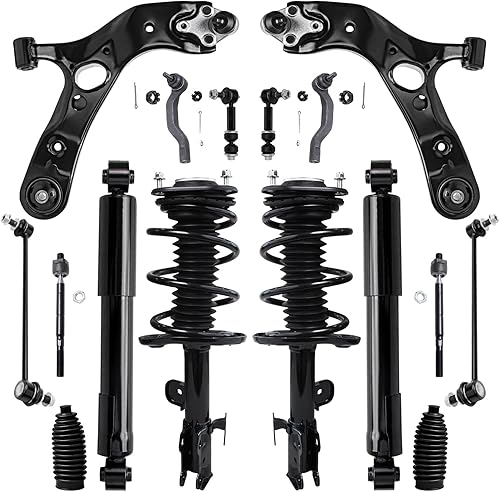 Miniatura 405 de Detroit Axle - Kit de puntales delanteros de 6 piezas para Chevrolet Aveo Aveo5 Pontiac G3 Wave, barra estabilizadora, varillas de acoplamiento