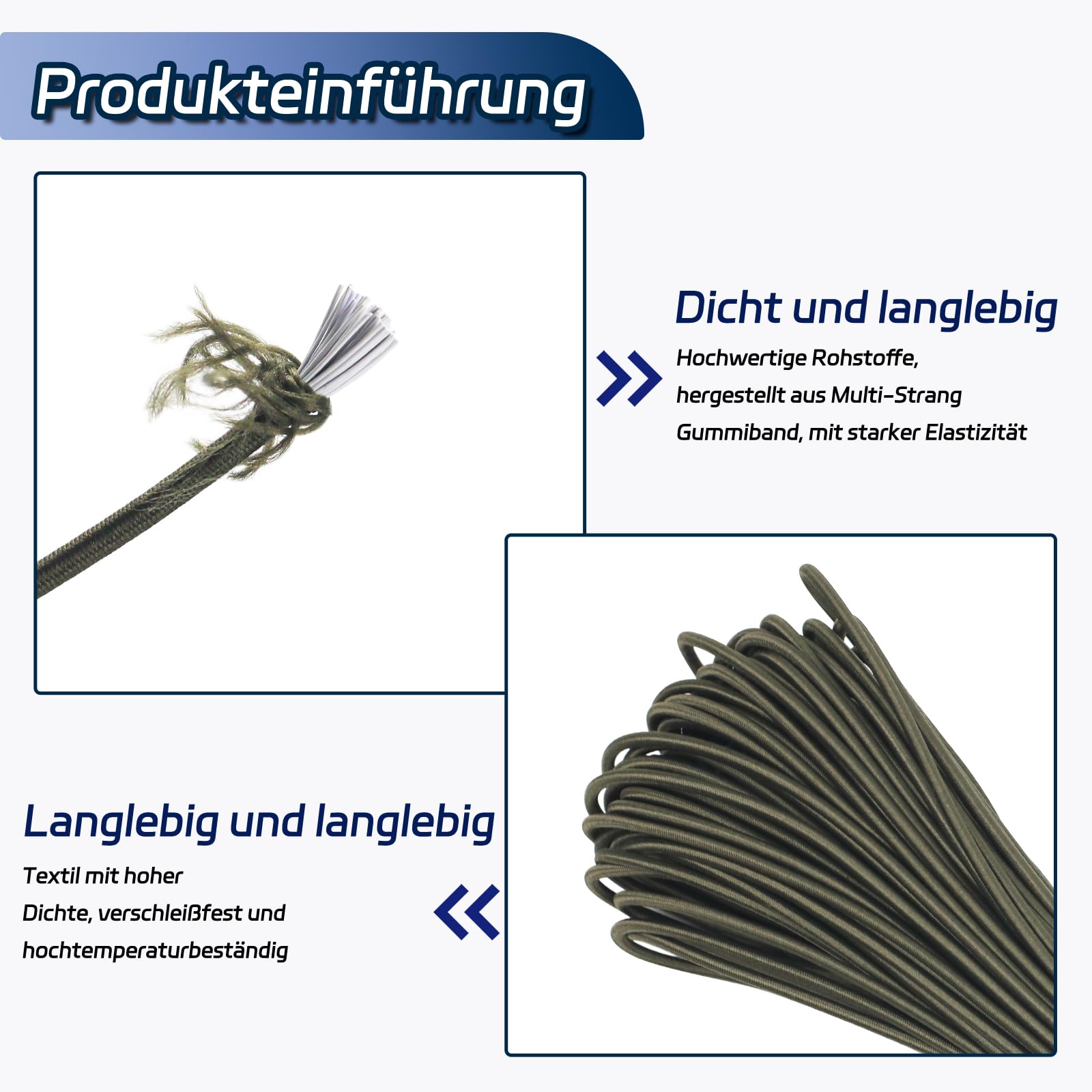 Lot De 20 Cordons élastiques En Caoutchouc De 3 Mm X 15 M Avec 20