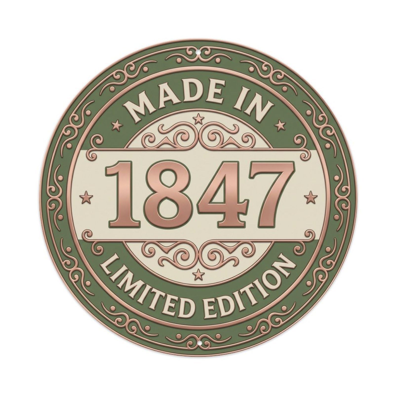 Made In 1847 Limited Edition Metal Tin Sign