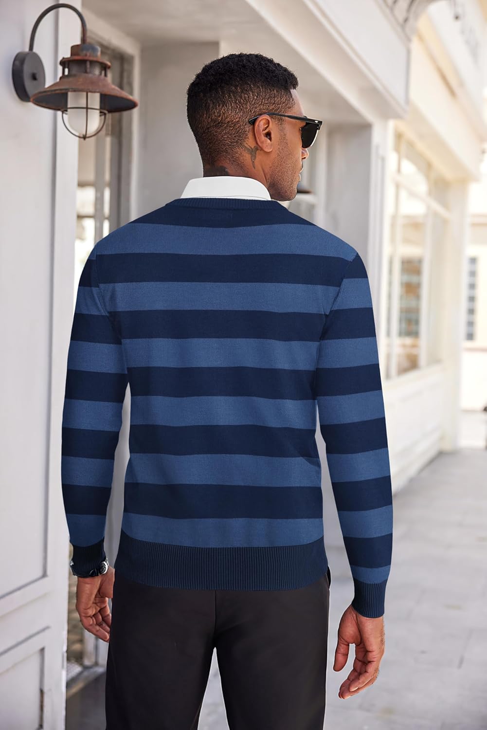 COOFANDY Men's V Neck Sweater Lightweight Knitted Pullover Sweaters - Image 2