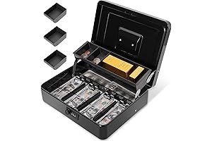 Durable Cash Box with Combo Lock for Safekeeping and Organization
