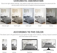 Vista 6 de BOURINA Juego de funda de edredón de microfibra cepillada con cremallera, lazos en las esquinas, 3 piezas