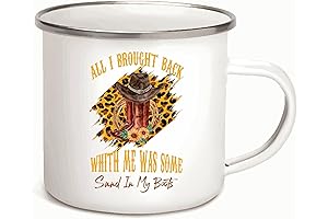 Cowboy Boots Hats Gift Set with Enamel Silver Mug