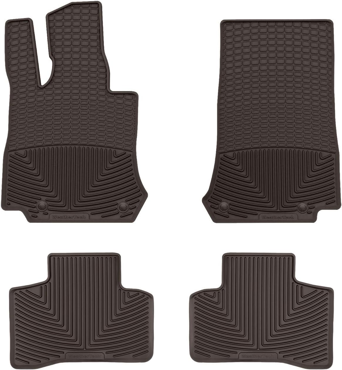 WeatherTech All-Weather Floor Mats for Mercedes GLC-Class, AMG GLC 63, GLC SUV - 1st & 2nd Row (W442CO-W443CO), Cocoa