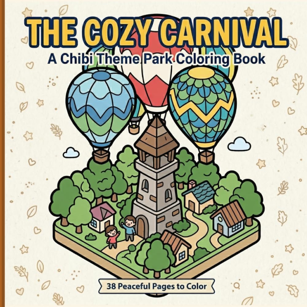 The Cozy Carnival: A Chibi Theme Park Coloring Book