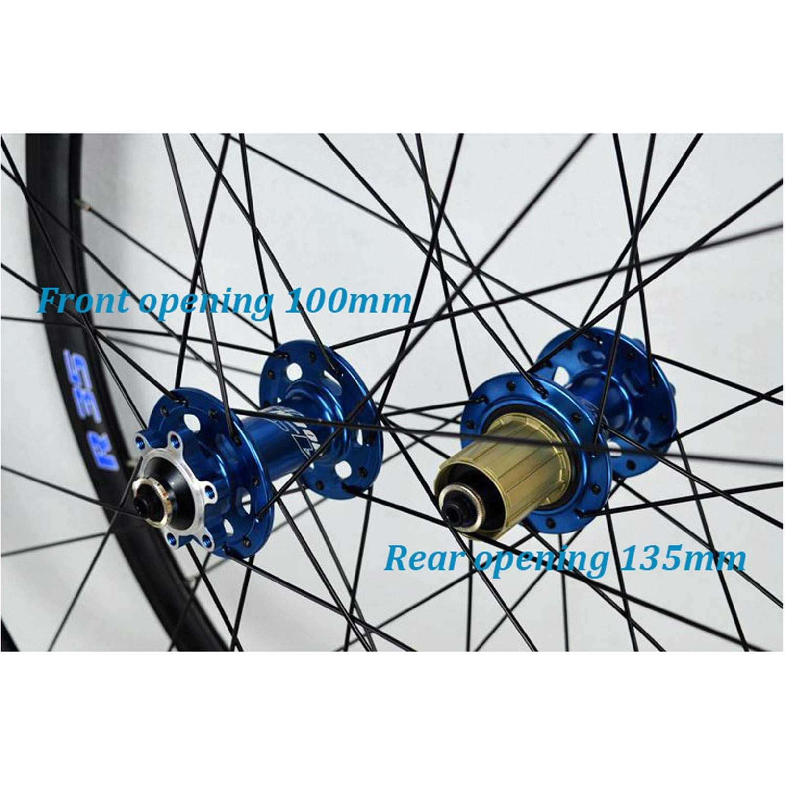 700C Bicicleta De Carretera Ruedas Ciclismo, Aleación Aluminio V-Brake MTB 29 Pulgadas Hub Liberación Rápida 11 Velocidad (Color : Azul, Size : 29 Inch)