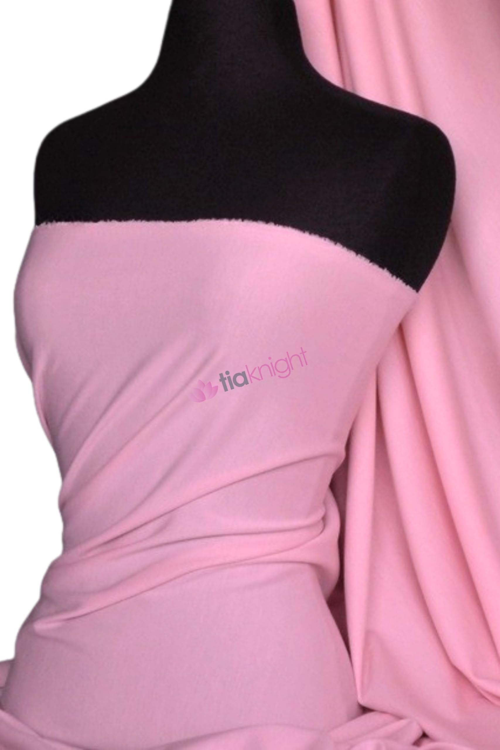 Soft Fine 1x1 Rib 100% Cotton Knit Jersey Fabric | Soft T-Shirt Material | Over 50 Colours | Oeko-Tex Certified | Same Day Dispatch | by Tia Knight (Q61) (Candy Pink)