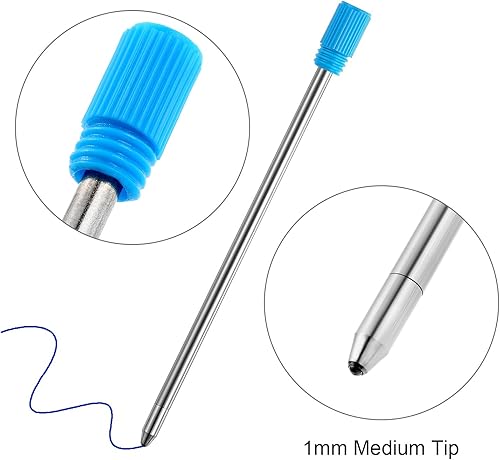 Miniatura 3 de TecUnite 20 piezas de repuesto de bolígrafo de 2.75 pulgadas para bolígrafos de cristal de diamante con bolsa de terciopelo negro