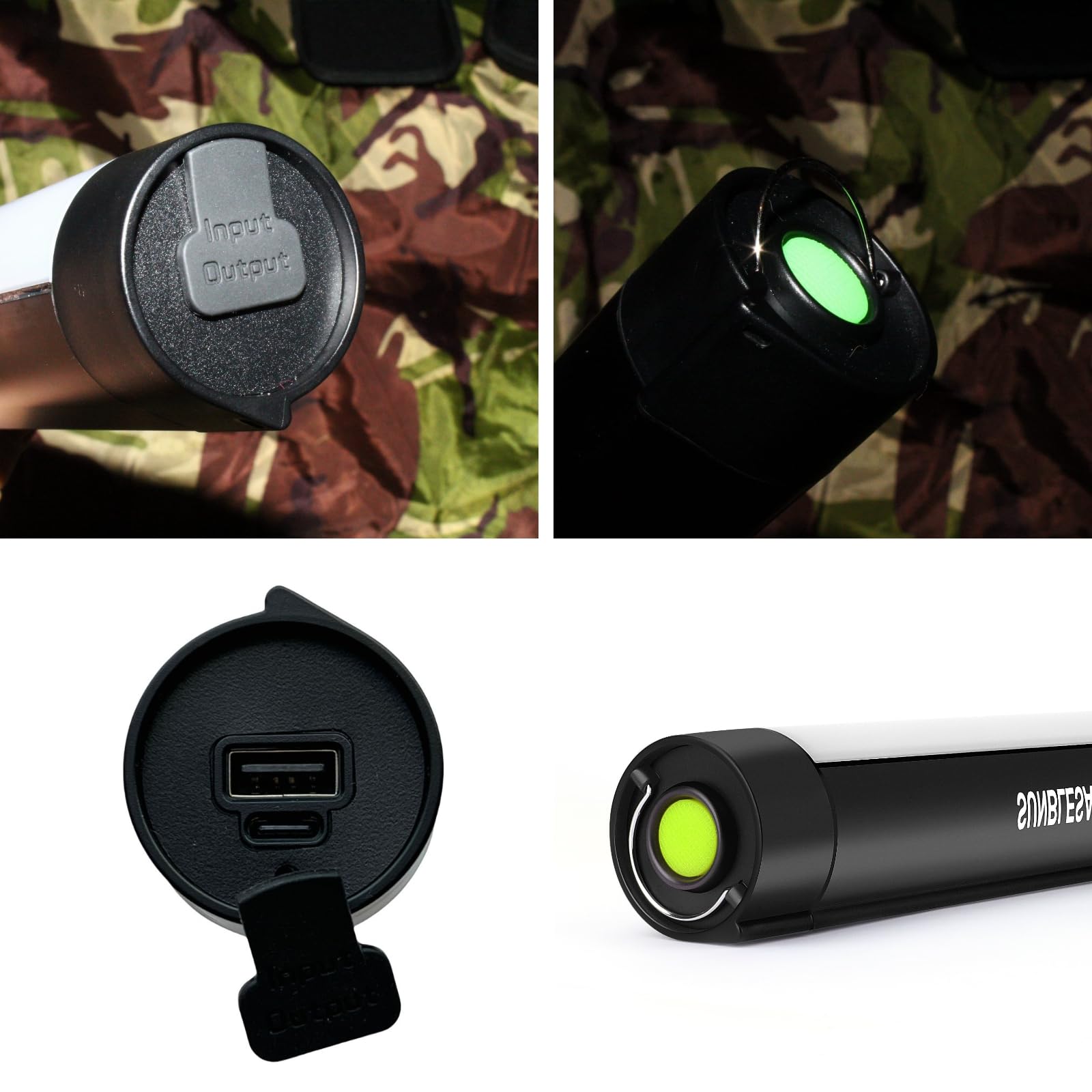 Sunblesa Upgrade Wiederaufladbare Bivvy Light - Magnetische LED Campinglaterne mit Fernbedienung 5000mAh Powerbank, Rot/Grün/Weiß Modi, Wasserdicht für Karpfenangeln Camping Notfälle