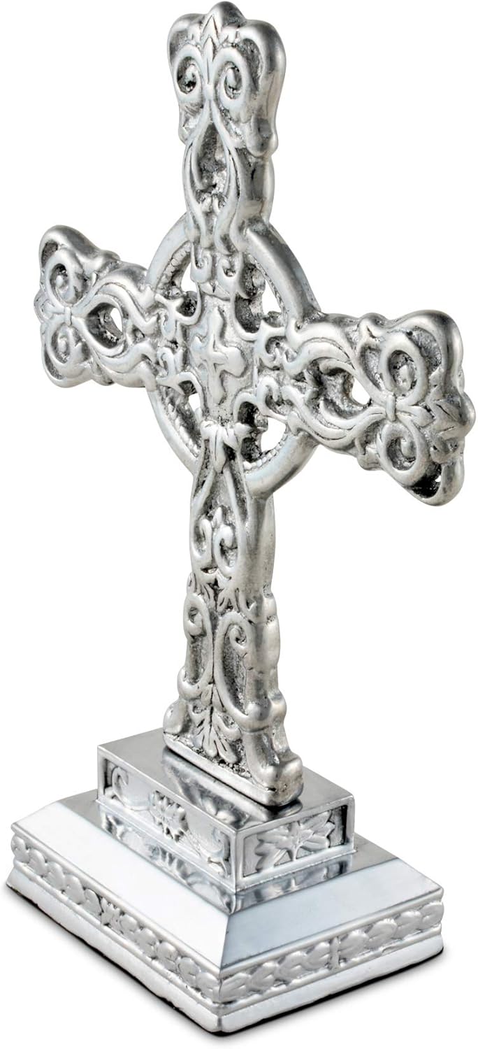 Arthur Court Designs Aluminum Renaissance Christian Faith Cross 7.75 inch Tall