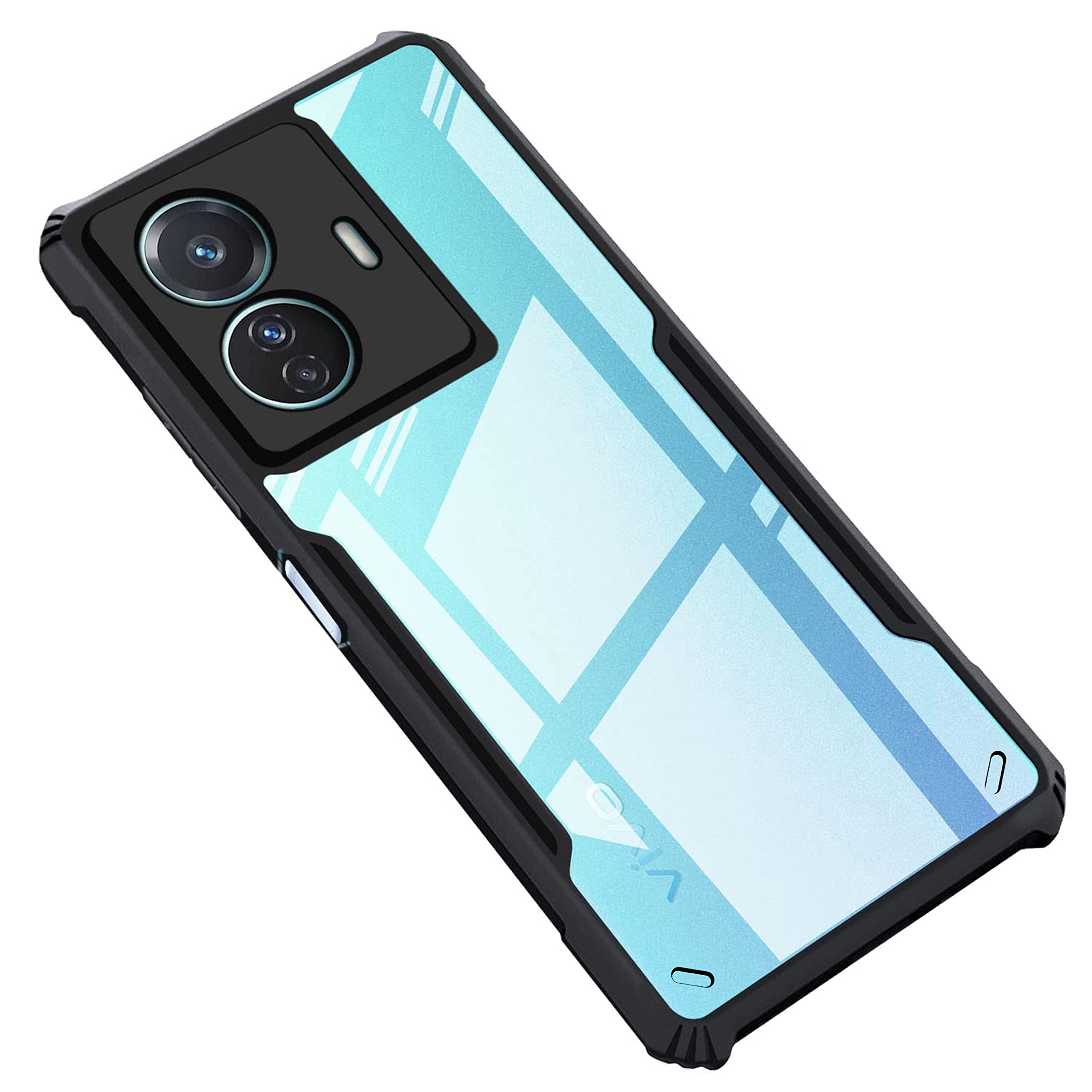 Amazon Brand - Solimo Back Case Cover for iQOO Z6 Pro/Vivo T1 Pro 5G | Compatible for iQOO Z6 Pro/Vivo T1 Pro 5G Back Case Cover | Clear Case with Camera Protection | (TPU + PC | Matte Black) (B0BFRJK215) Amazon Price History, Amazon Price Tracker