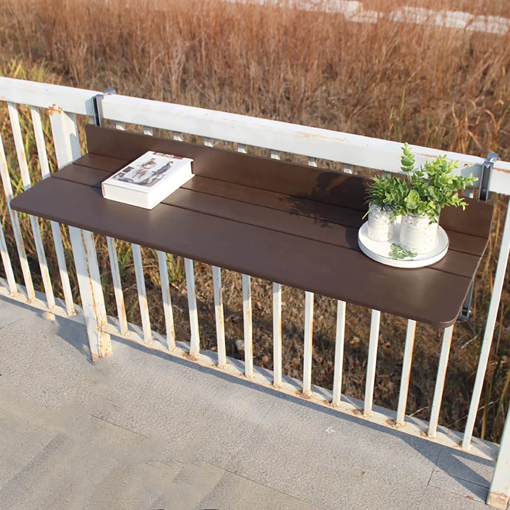 Table de balcon pliante en métal pour extérieur et terrasse