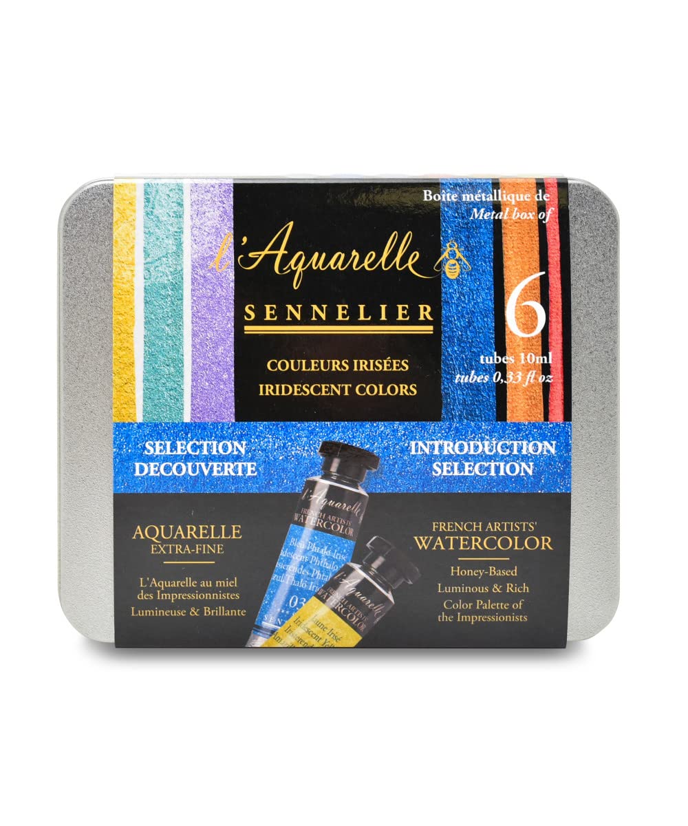 Sennelier l'Aquarelle Irisierende Farben Introduction Selection 6 Tuben á 10ml