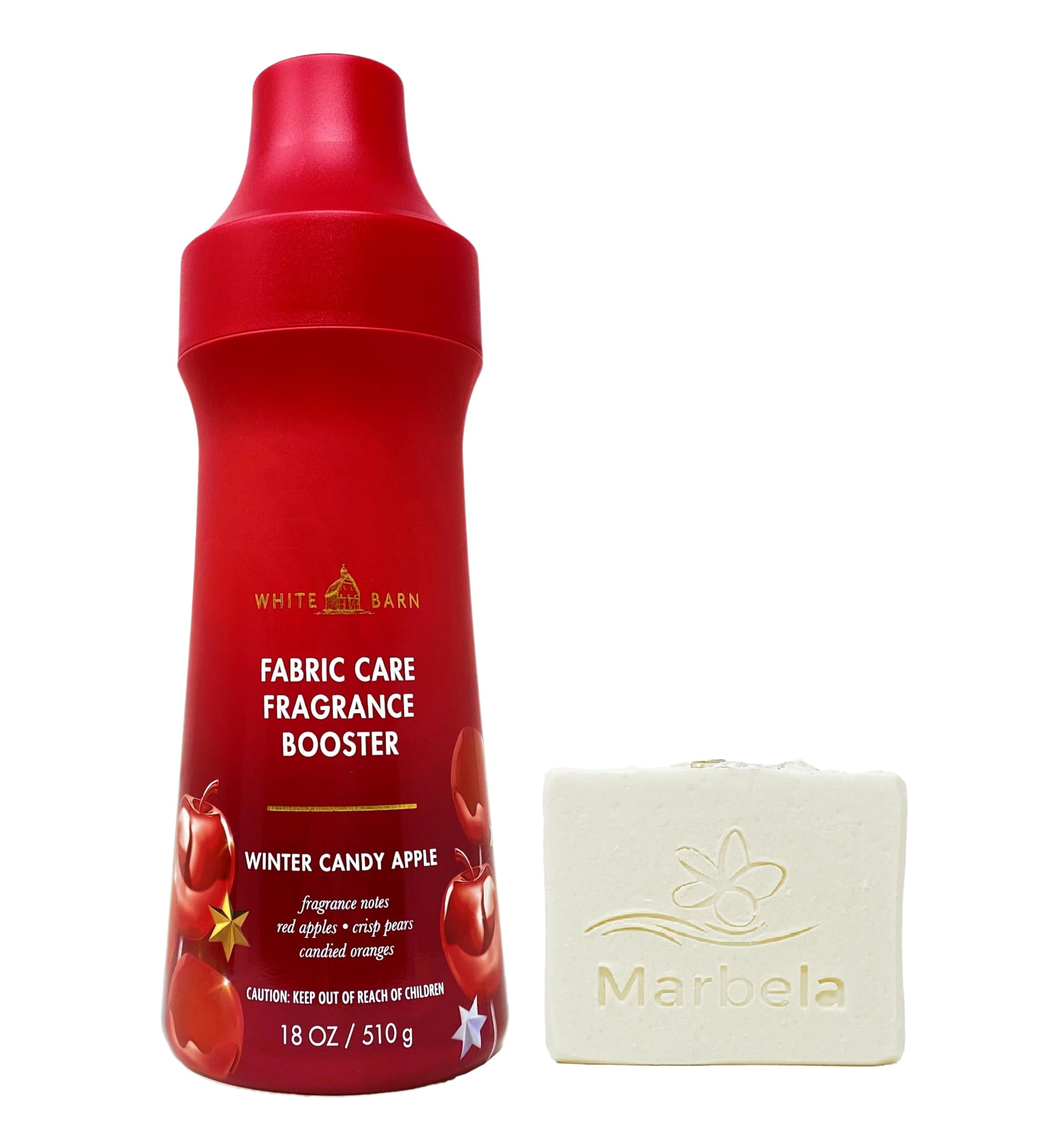 Bath & Body Works Winter Candy Apple Fabric Care Fragrance Booster with a Natural Oats Bar Soap