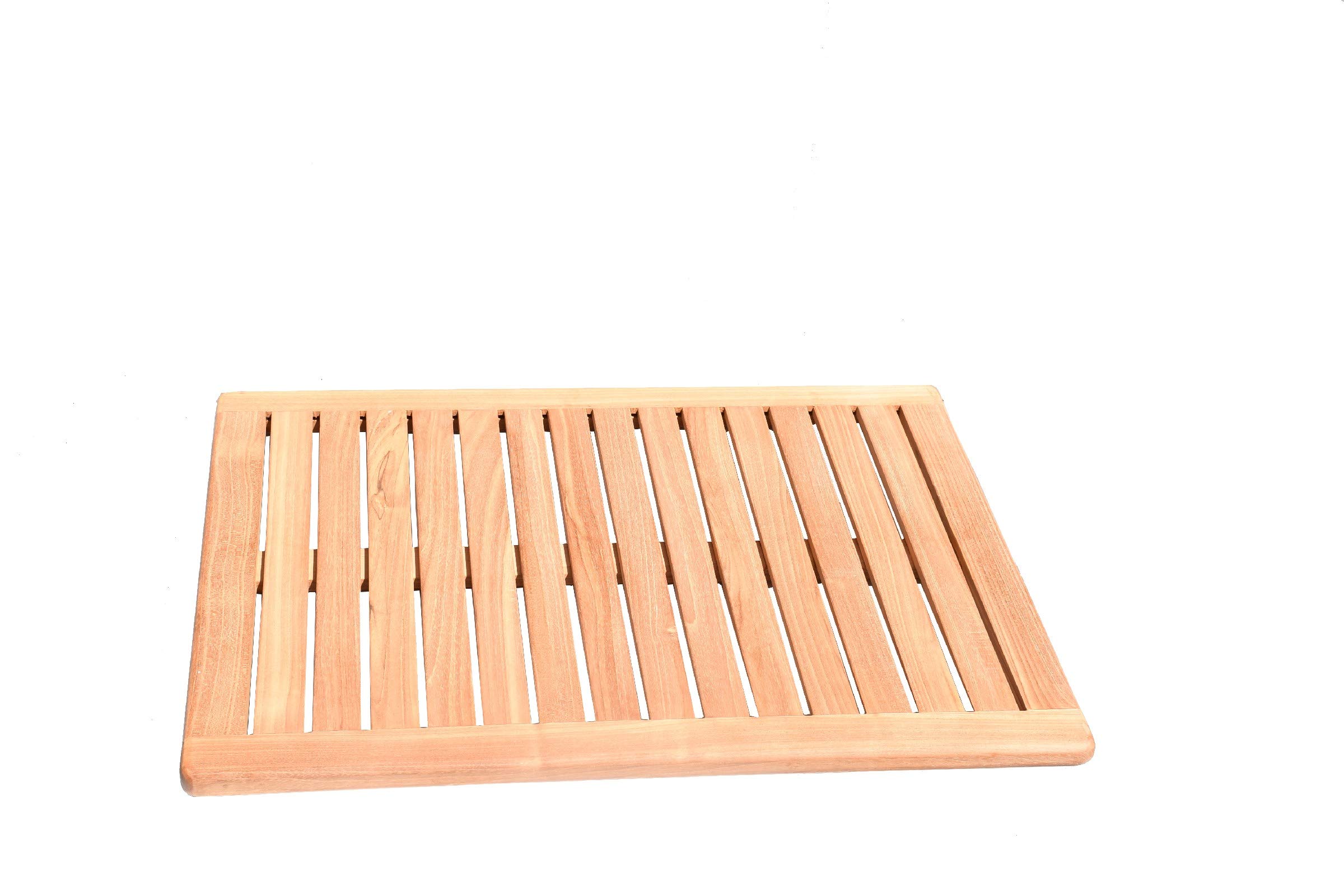 Grade-A Teak Wood Large 30"x24" Door Shower Spa Bath Floor Mat #TS4FMl