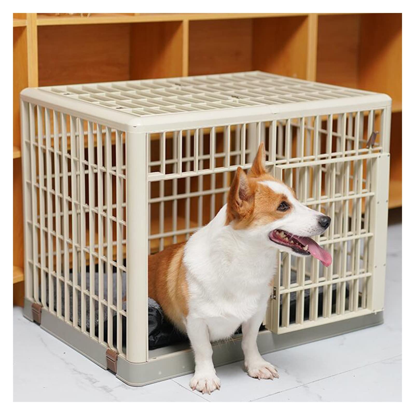 Gabbia per Cani Gabbia per Cani da Interno con Lucernario Apribile per Cani di Piccola E Media Taglia con Cuscino per Cani da Compagnia Villa per Animali Domestici Cucce,M
