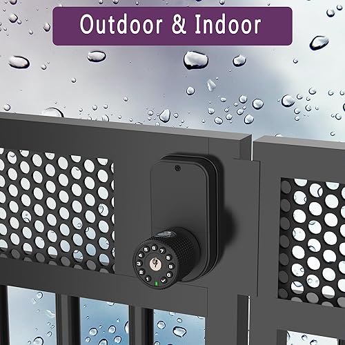 Miniatura 4 de Cerradura de perilla de puerta sin llave de doble cara con huellas dactilares y teclado, perilla inteligente con cilindros dobles para puerta