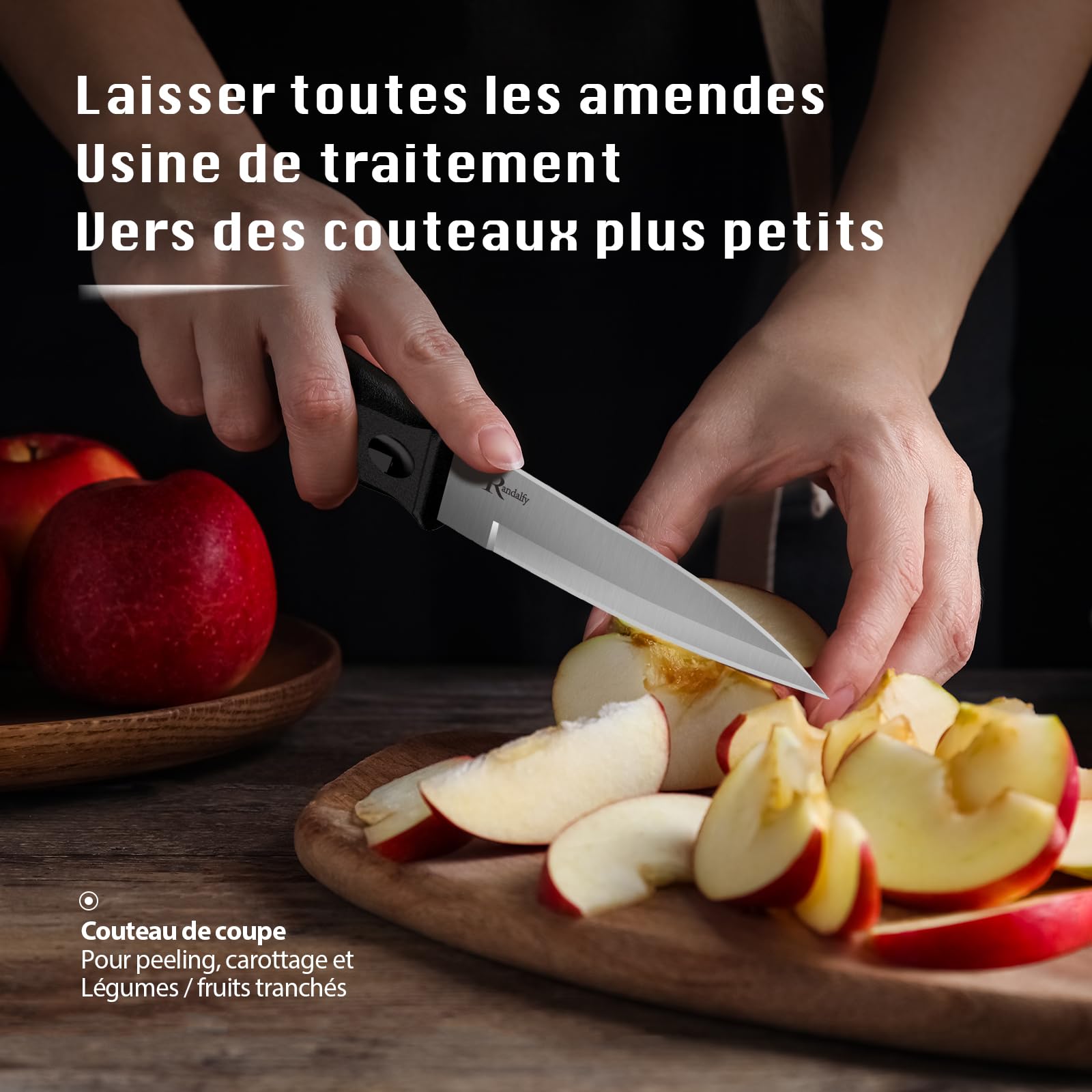 Manelord Collezione di Coltello Chef per Pane, Carne, Verdure e Frutta, Acciaio Inox, Prova di Calore, 7 Pezzi