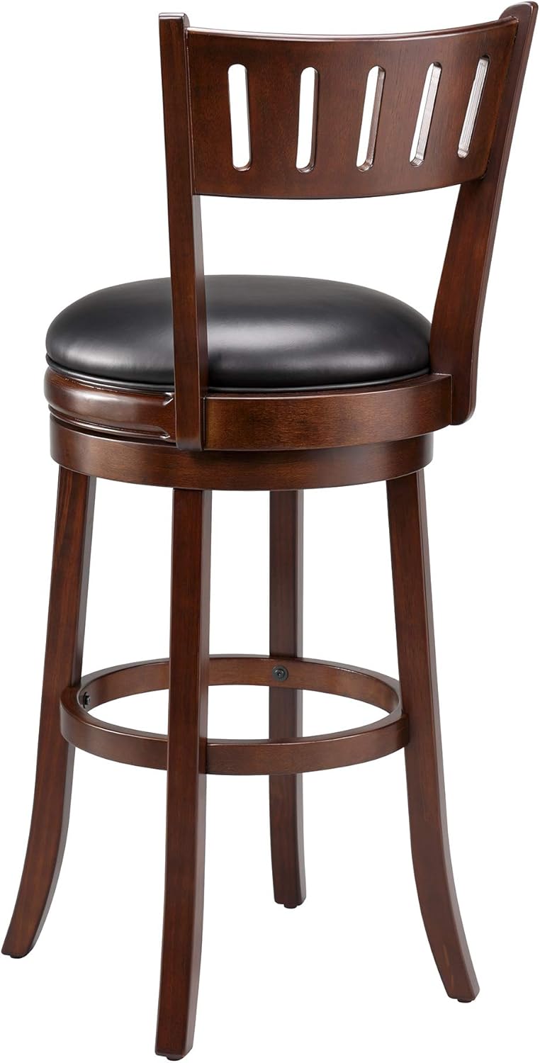 Ball & Cast Pub Height Swivel Barstool , 29-Inch,1-Pack, Cappuccino-open vertical back: Furniture & Decor