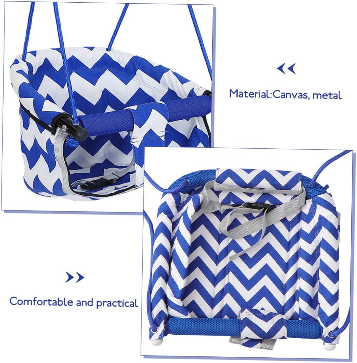 Adjustable Height S Outdoor Hanging Swing Chair Canvas Garden Seater for Safe Play Indoor Outdoor Use Birthday Holiday