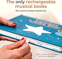 Vista 2 de Cali's Books Twinkle Twinkle Little Star – Libro Musical Recargable USB-C para Niños de 1 Año Libro de Sonidos para Niños Pequeños de 1 a 3 Años