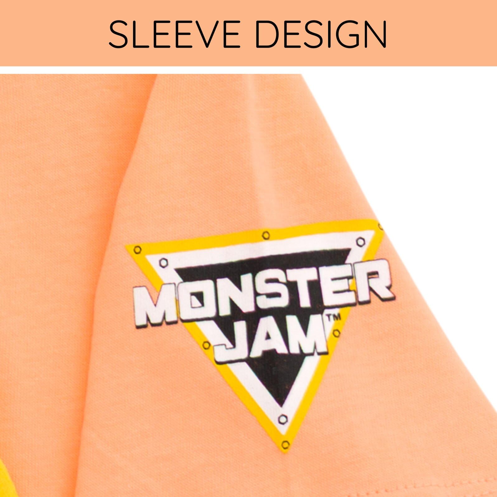 Monster Jam - Camiseta de manga corta para niños (3D, 3D) | 100% algodón, cuello redondo acanalado, jersey de punto suave, lavable a máquina
