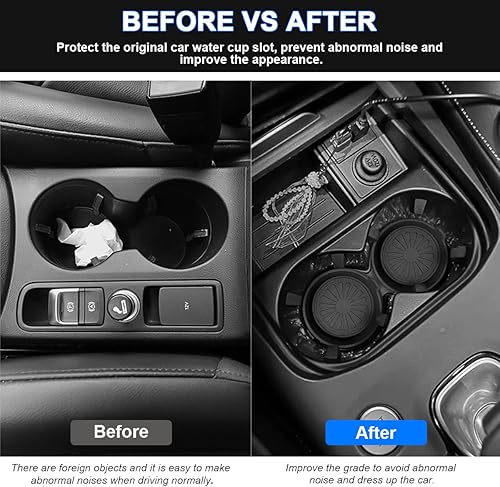 Miniatura 5 de Portavasos para automóvil, paquete de 4 posavasos universales antideslizantes para la mayoría de automóviles, SUV, accesorios interiores de