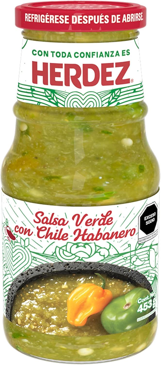Herdez Salsa Verde con Chile Habanero 453 g Alimentos